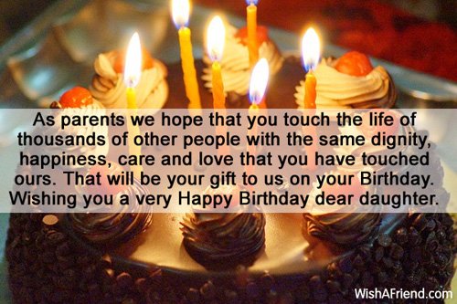 As Parents We Hope That Parents Birthday Wishes