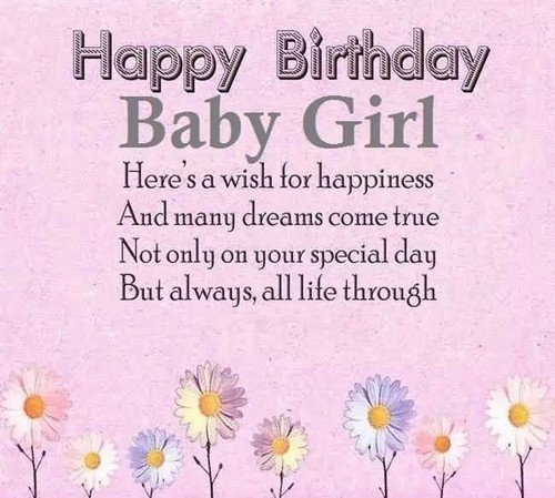 Here's A Wish For Baby Girl Birthday Wishes
