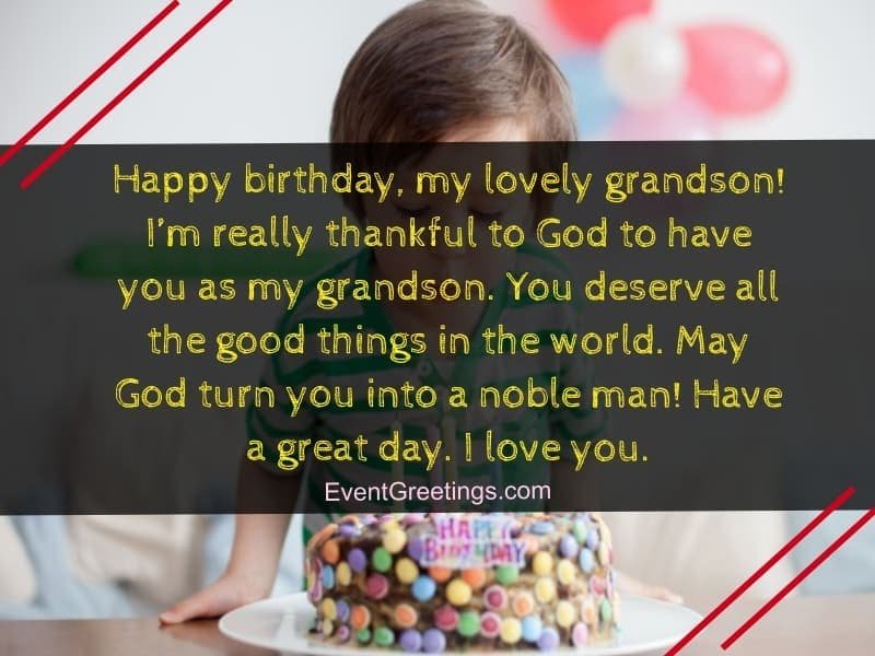 I'm Really Thankful To God Grandson Birthday Wishes