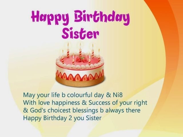 May Your Life B Colorful Sister Birthday Wishes