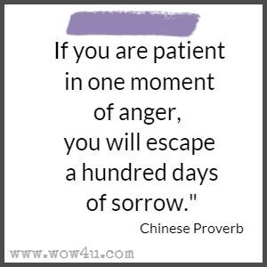 If You Are Patient Anger Quotes