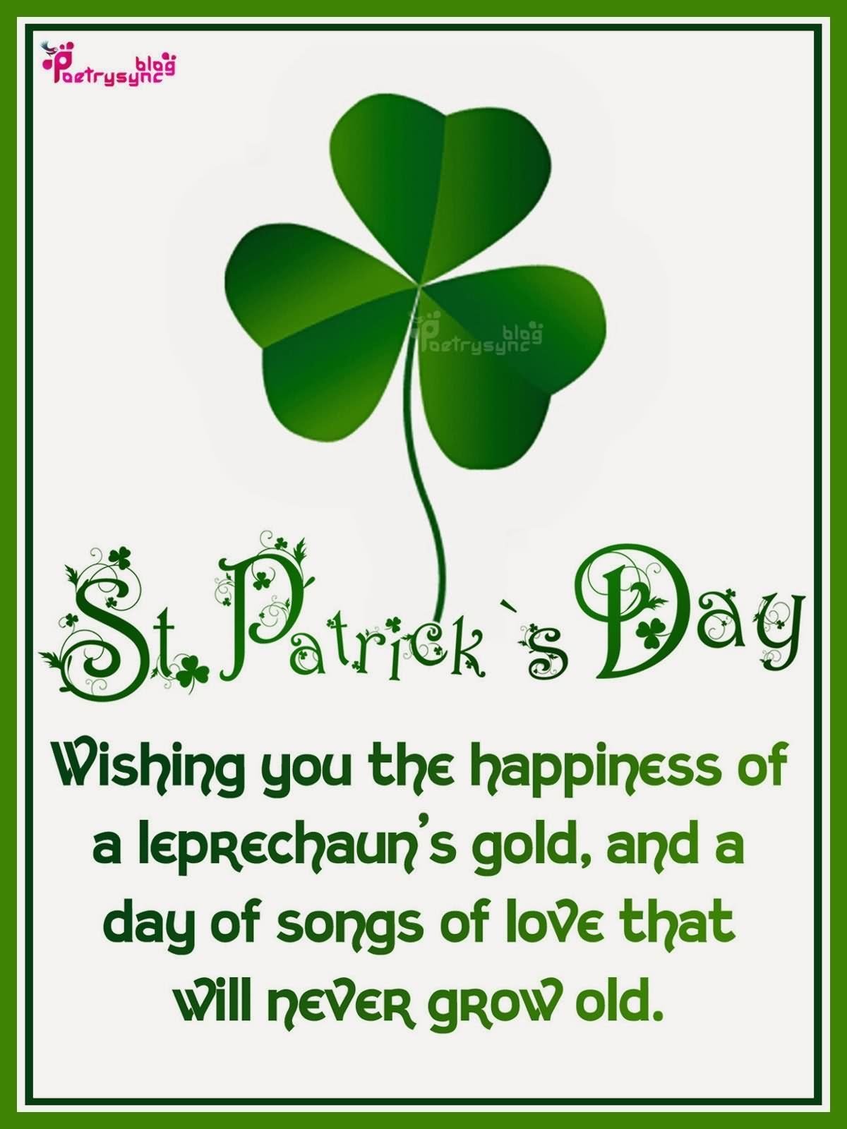 Lots of love happy saint patrick's day wishes
