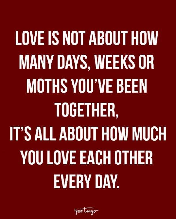 Love Is Not About How Many Days