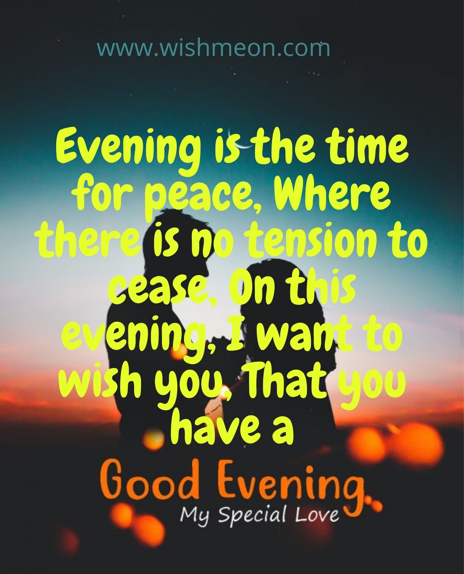 Evening Is The Time For Peace Where There Is No Tension To Cease