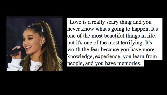Love Is A Really Scary Thing And You Never Know Whats Going