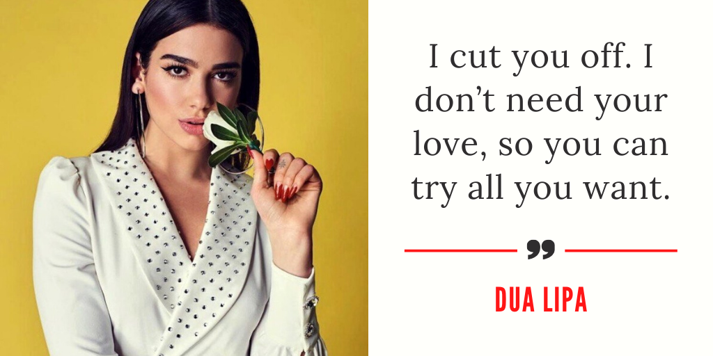Best Quotes Dua Lipa Lyrics Saying Images song is world Famous and she is a...