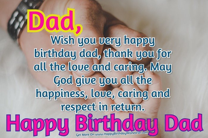 Great Dad Happy Birthday Wishes Quotes And Greetings Message Images ...