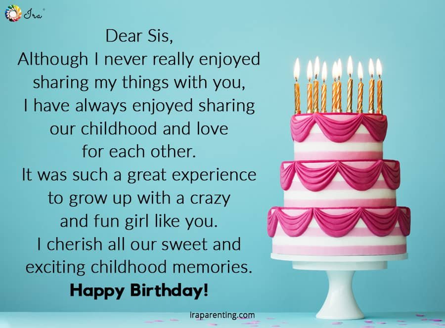 Happy Birthday Wishes And Greetings Cards For Sister - Wish Me On