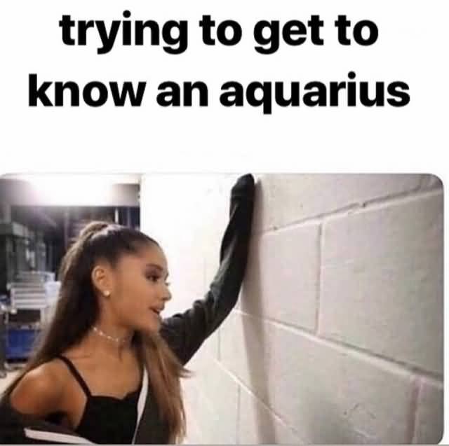 Trying To Get To Know Aquarius Meme