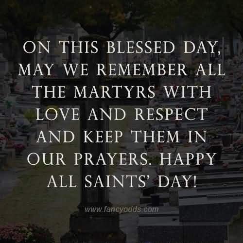Awesome All Saints' Day Wishes Card For Facebook