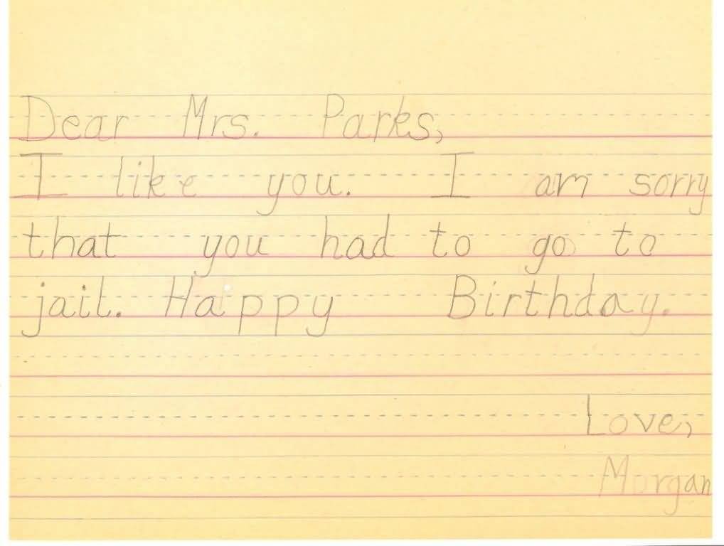Dear Mrs Parks I Rosa Parks Day Wishes