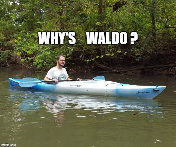 Why's Waldo Is Swimming Canoeing Meme